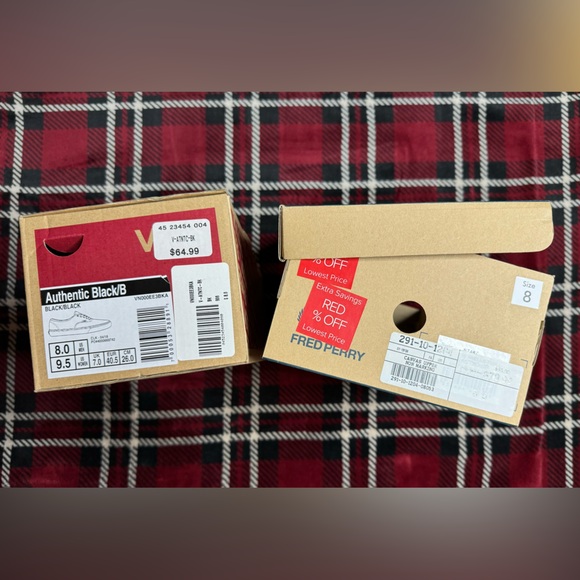 Mens Vans Off The Wall & Fred Perry Size 8 Shoe Boxes - Picture 3 of 7